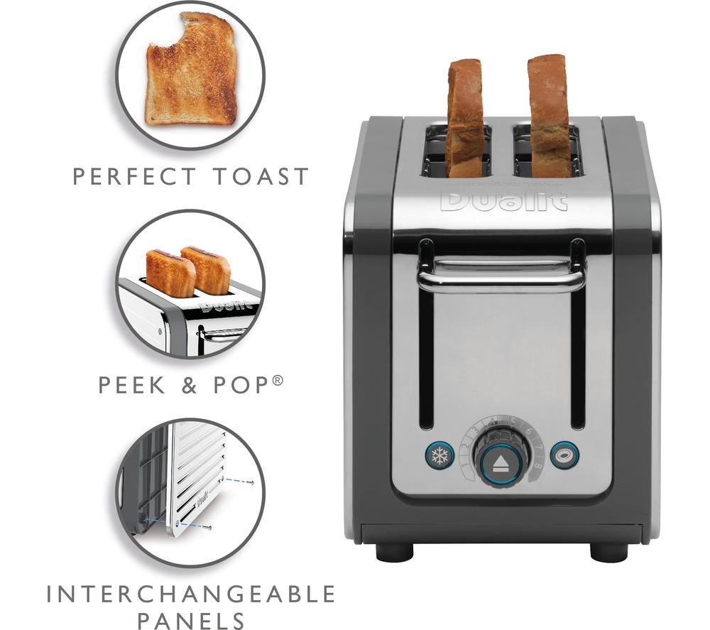 DUALIT Architect 26526 2-Slice Toaster - Grey & Stainless Steel image number 5 of 8