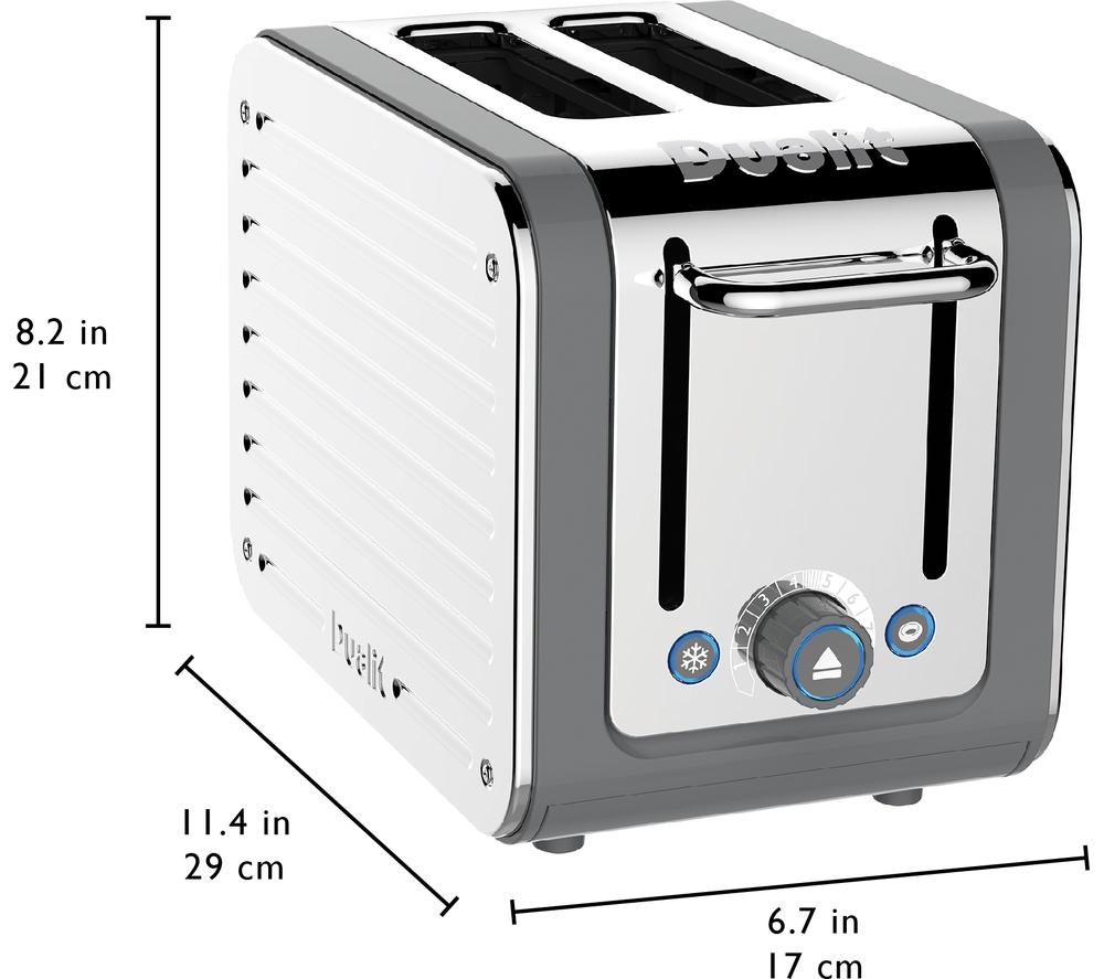 DUALIT Architect 26526 2-Slice Toaster - Grey & Stainless Steel image number 8 of 8