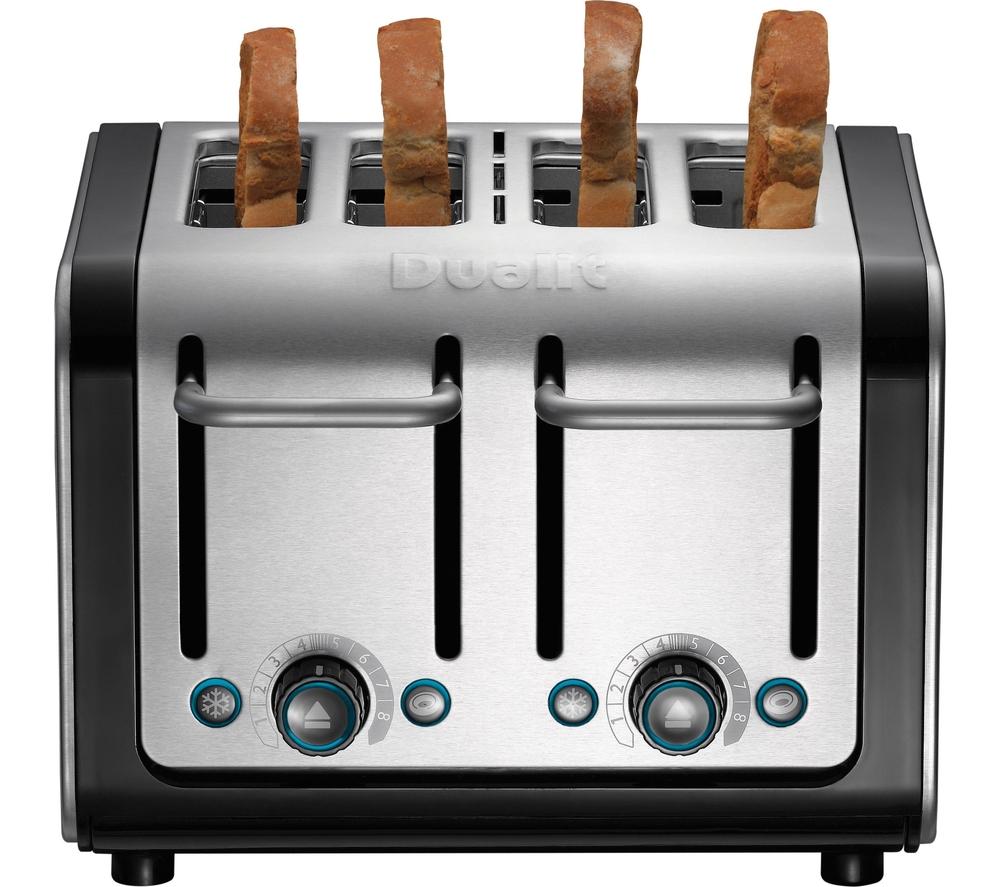DUALIT Architect 46505 4-Slice Toaster - Black & Stainless Steel, Stainless Steel