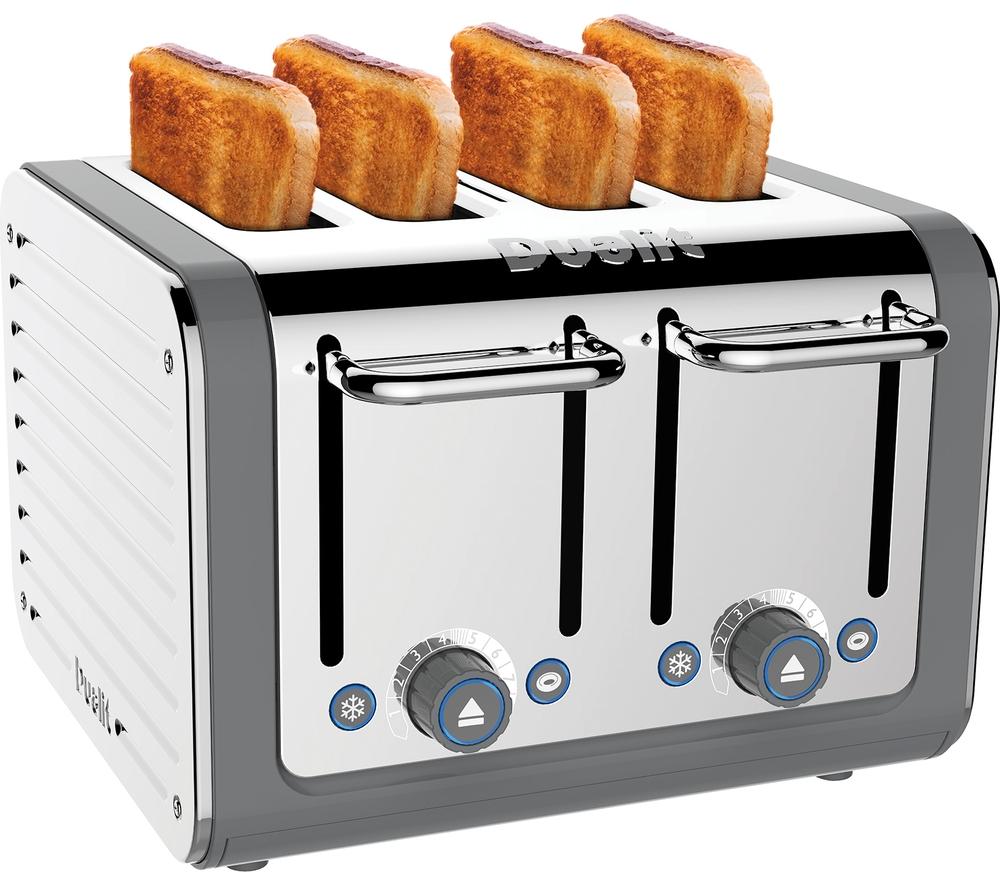 DUALIT Architect 46526 4-Slice Toaster - Grey & Brushed Stainless Steel image number 3 of 8