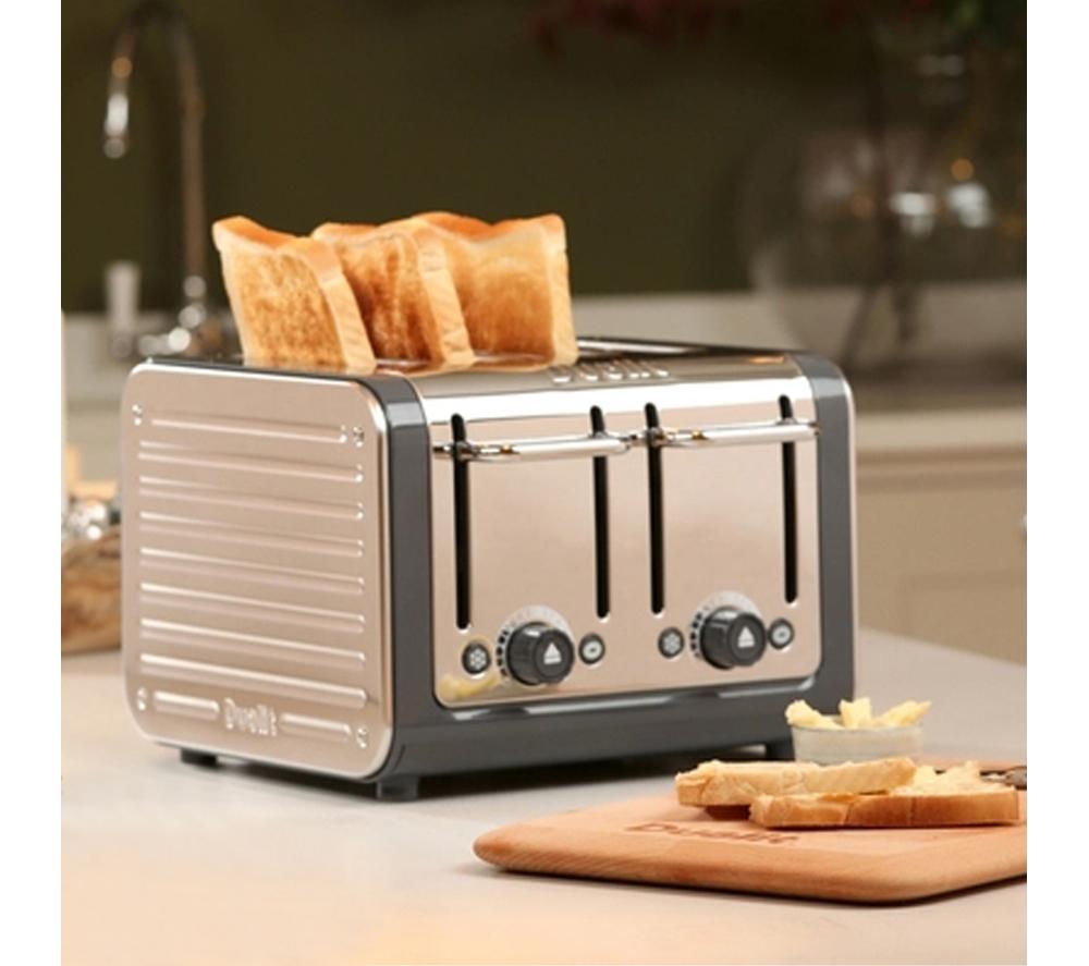 DUALIT Architect 46526 4-Slice Toaster - Grey & Brushed Stainless Steel image number 4 of 8