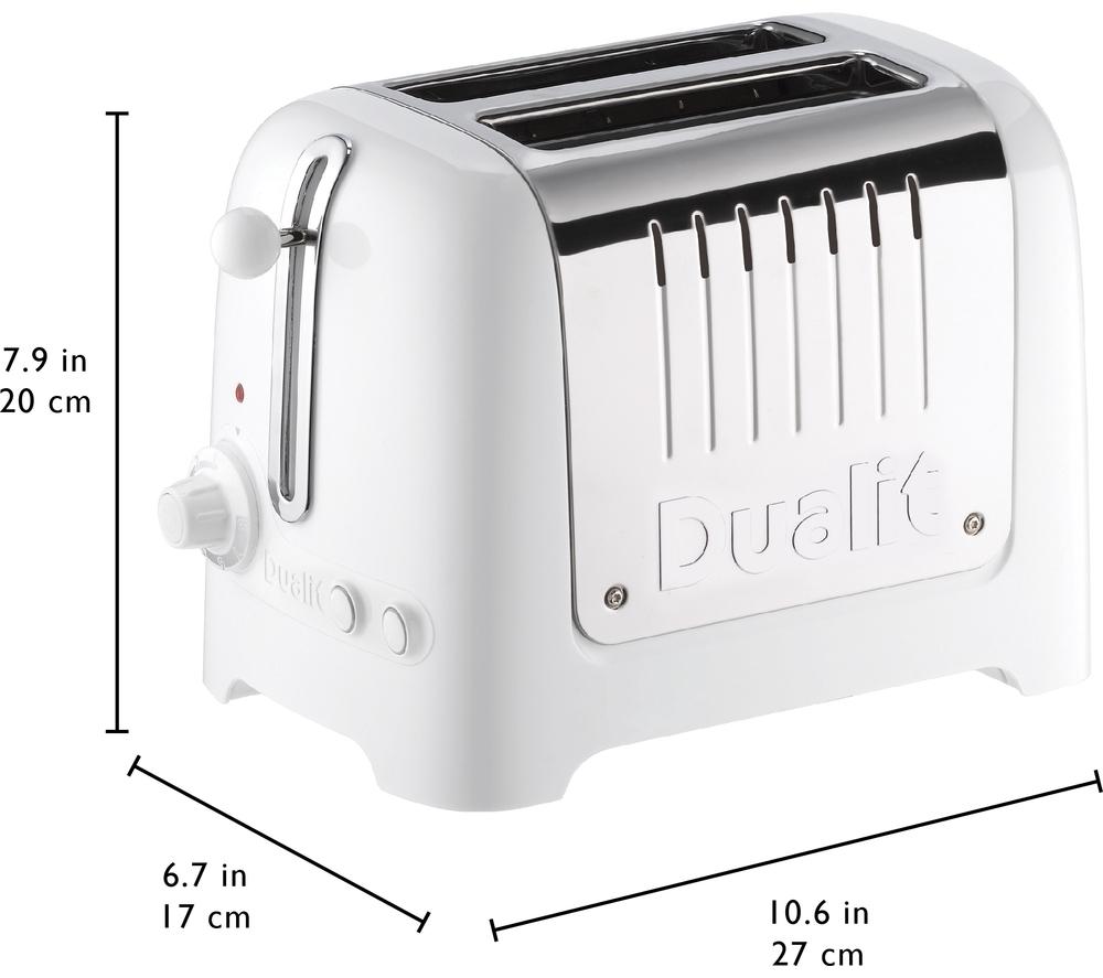 DUALIT Lite 26203 2-Slice Toaster - Gloss White image number 8 of 8
