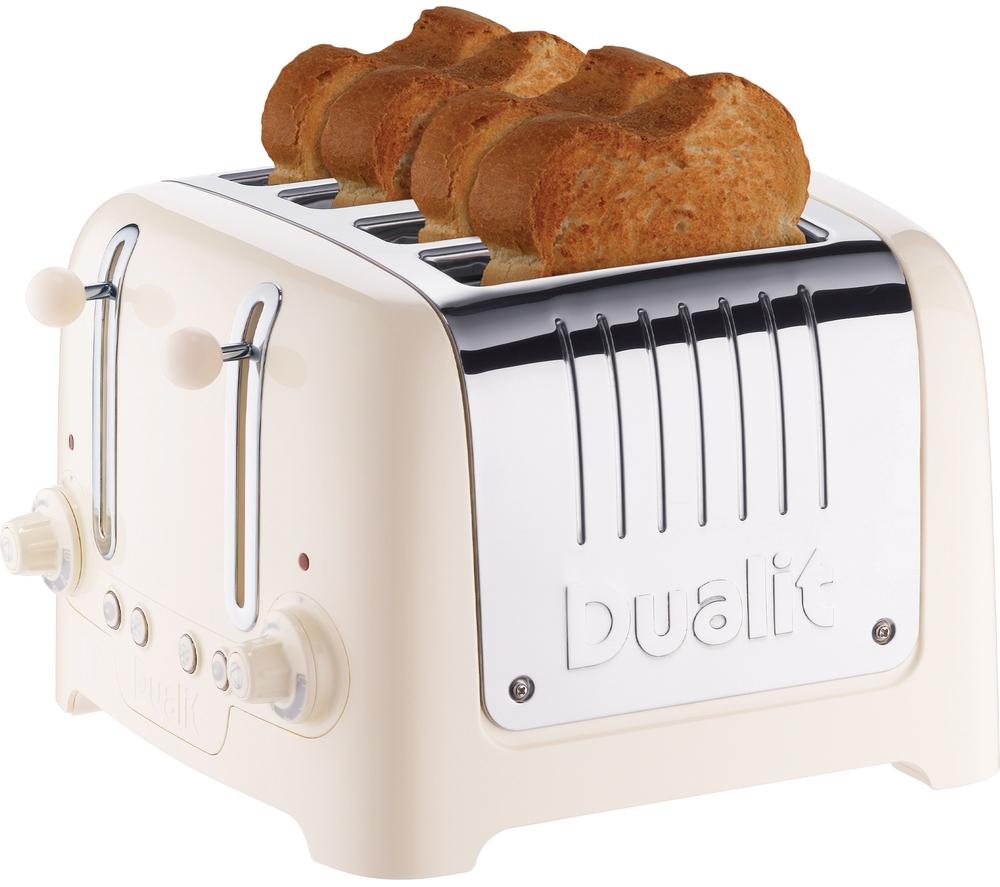 DUALIT Lite 46213 4-Slice Toaster - Canvas White image number 3 of 8