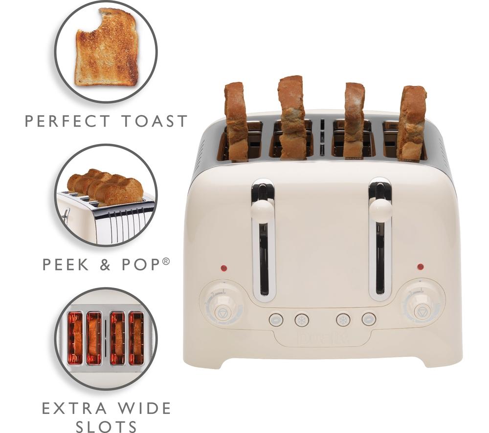 DUALIT Lite 46213 4-Slice Toaster - Canvas White image number 5 of 8