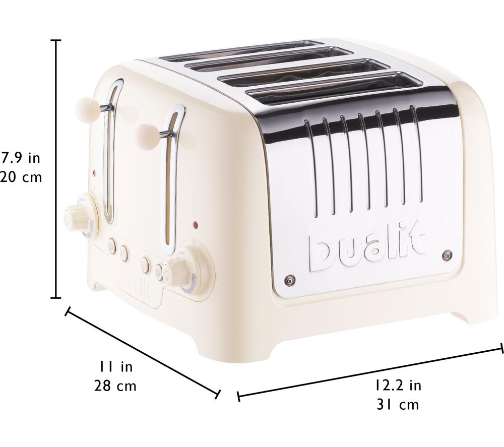 DUALIT Lite 46213 4-Slice Toaster - Canvas White image number 8 of 8