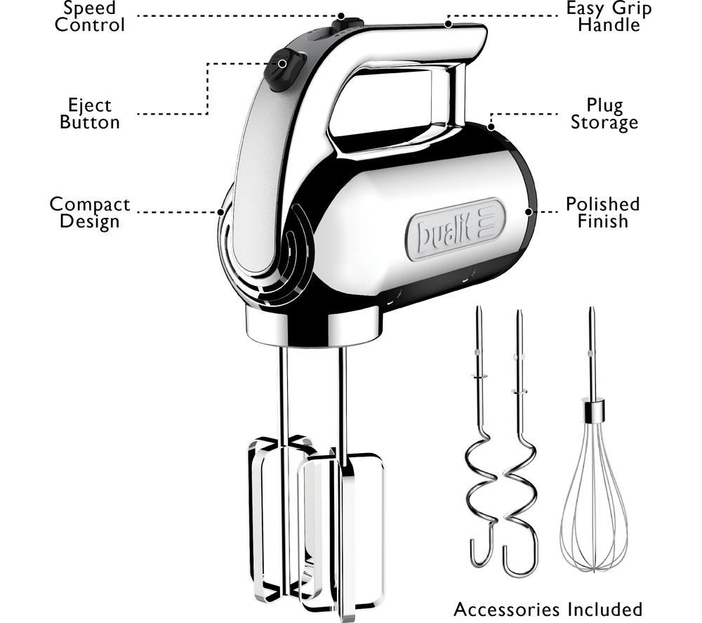 DUALIT 89300 Hand Mixer - Polished Chrome image number 7 of 8