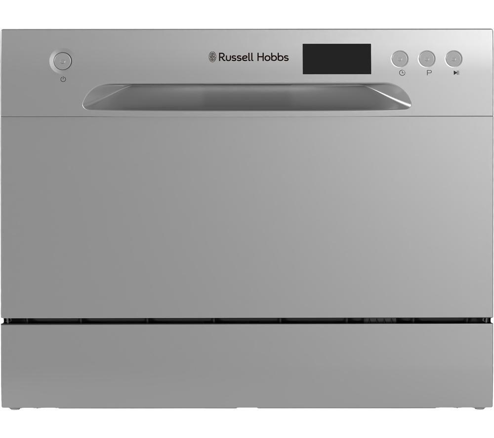 RUSSELL HOBBS RHTTDW6S Table Top Dishwasher - Silver, Silver/Grey