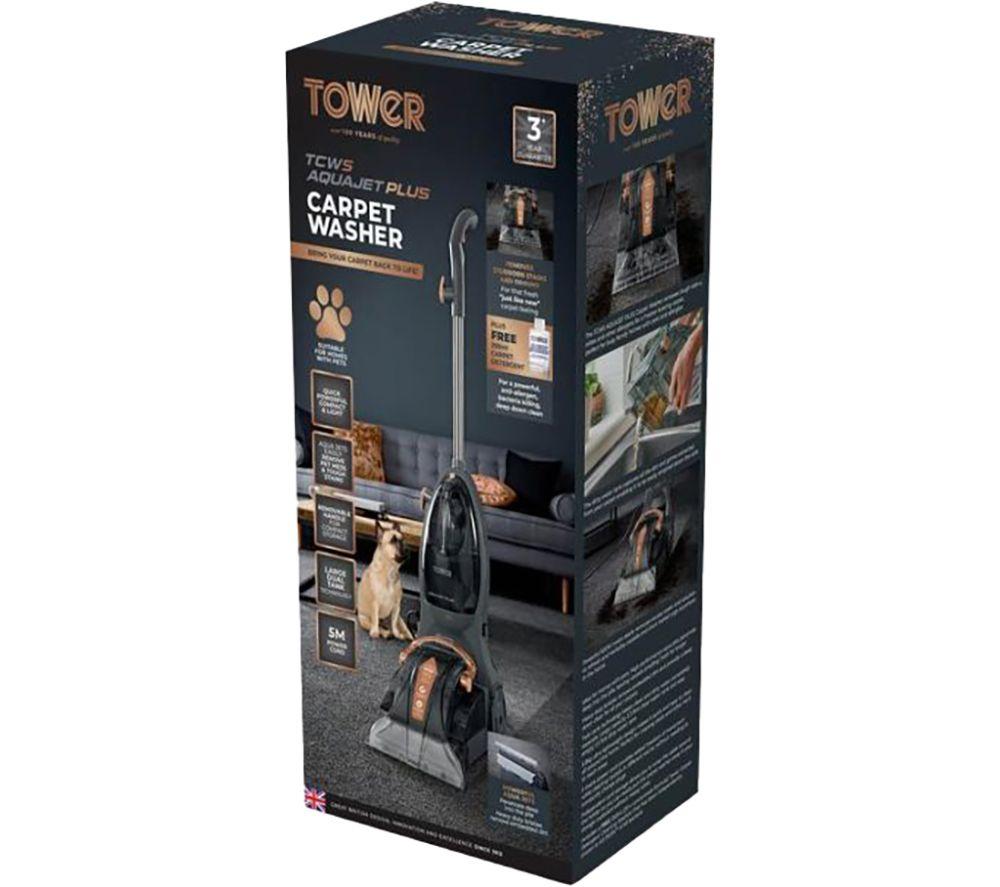 TOWER Aquajetplus T548003 Upright Carpet Cleaner - Black & Rose Gold image number 8 of 8