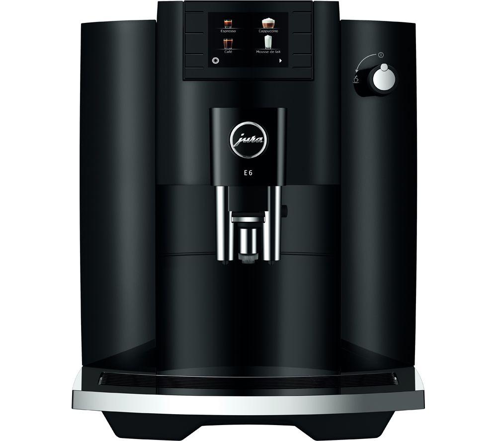 JURA E6 Bean to Cup Coffee Machine - Black, Black