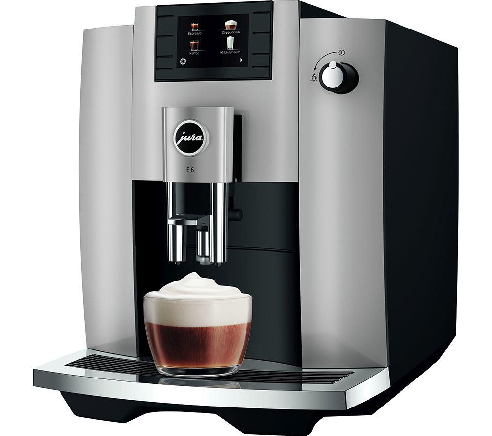 JURA E6 Bean to Cup Coffee Machine - Platinum image number 4 of 5