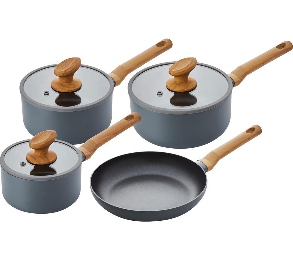 SWAN Nordic 4-piece Non-stick Pan Set - Grey