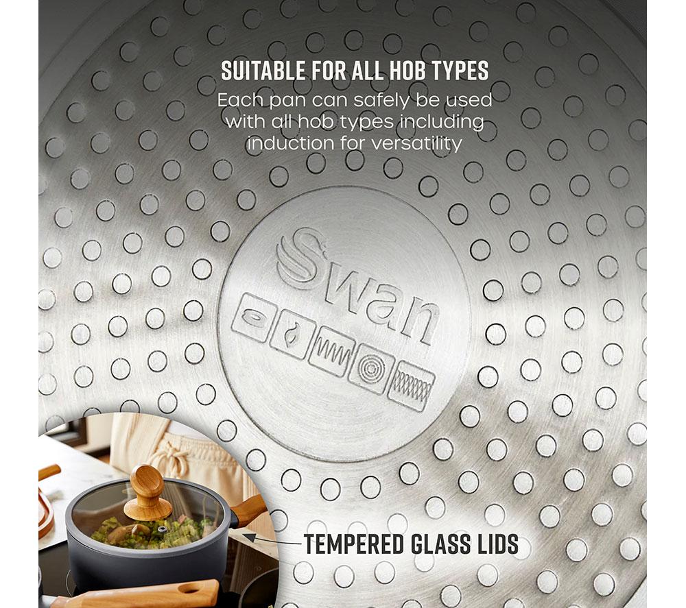 SWAN Nordic 4-piece Non-stick Pan Set - Grey image number 5 of 8