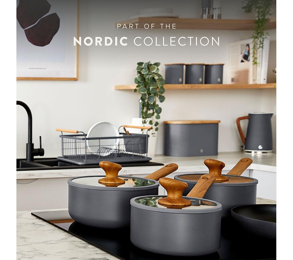 SWAN Nordic 4-piece Non-stick Pan Set - Grey image number 7 of 8