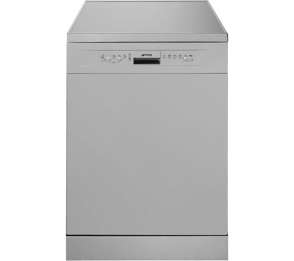 SMEG DFD352CS Full-size Dishwasher – White, Silver/Grey