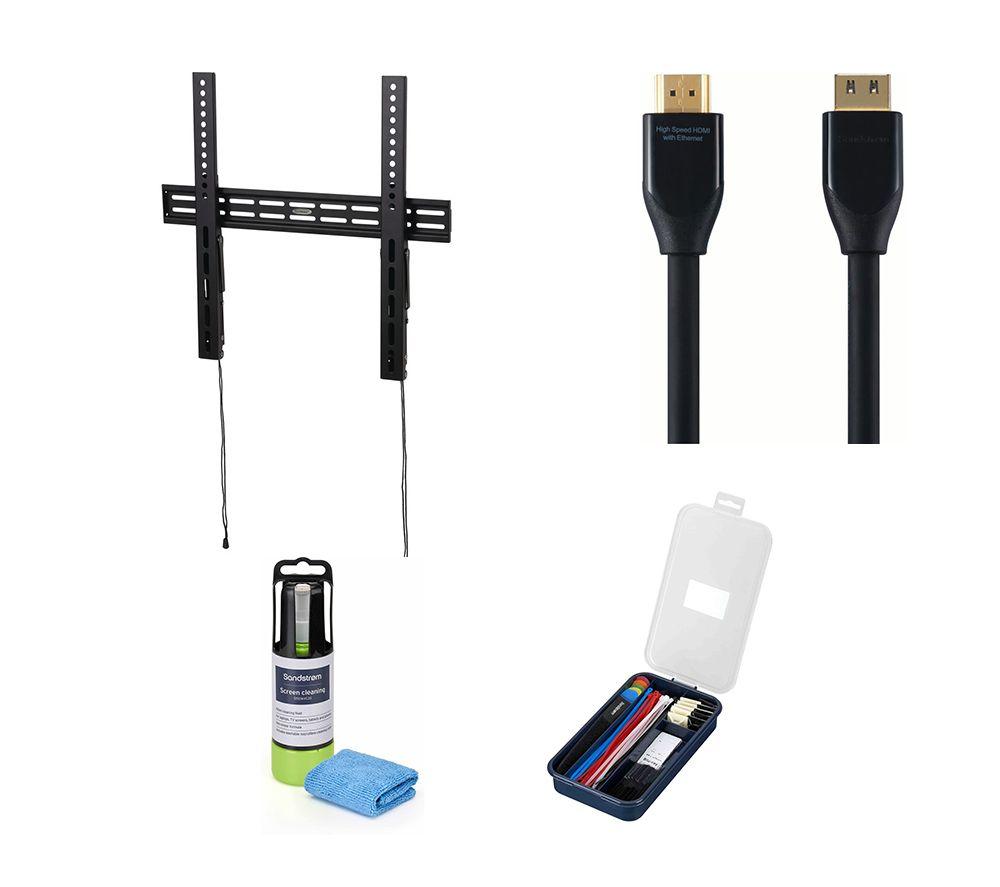 Buy SANDSTROM 5 m High Speed HDMI Cable, Tilt 3247” TV Bracket, Screen