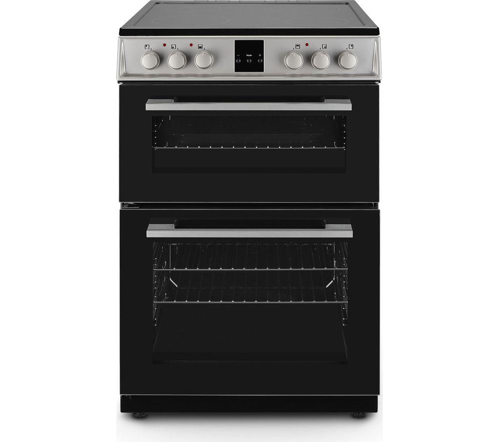 MONTPELLIER MDOC60FS 60 cm Electric Ceramic Cooker - Black & Silver, Black,Silver/Grey