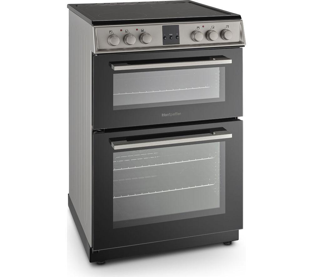 MONTPELLIER MDOC60FS 60 cm Electric Ceramic Cooker - Black & Silver image number 3 of 5