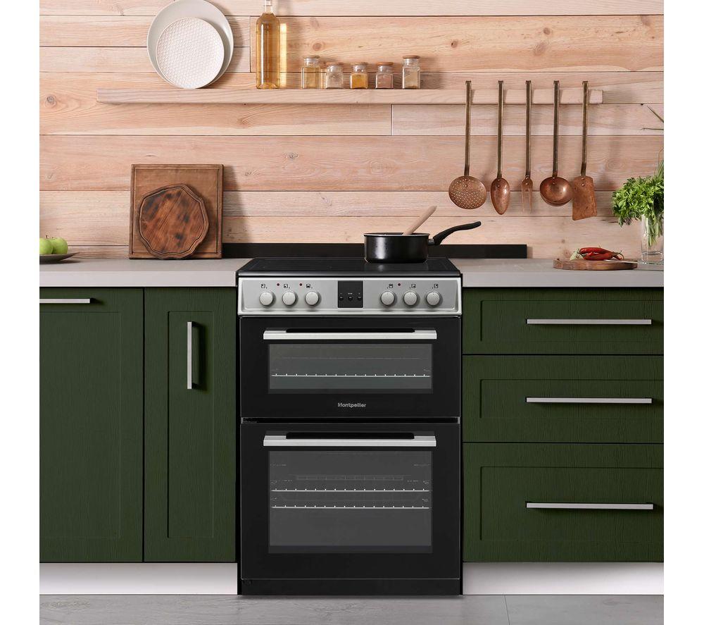 MONTPELLIER MDOC60FS 60 cm Electric Ceramic Cooker - Black & Silver image number 4 of 5