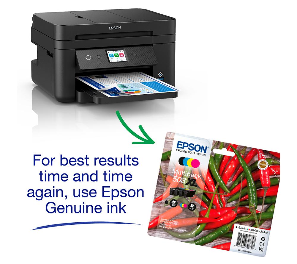 EPSON WorkForce WF-2960DWF All-in-One Wireless Inkjet Printer with Fax image number 8 of 9