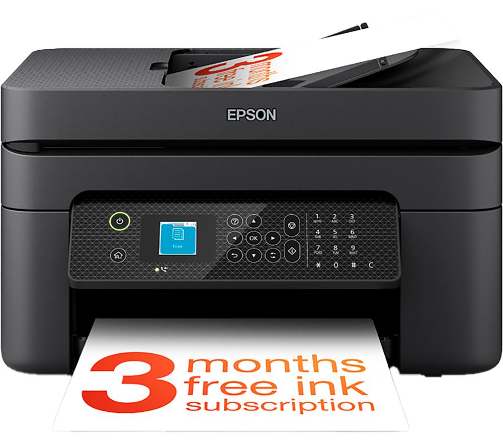 EPSON WorkForce WF-2930DWF All-in-One Wireless Inkjet Printer with Fax, Black