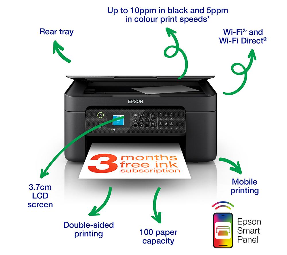 EPSON WorkForce WF-2910DWF All-in-One Wireless Inkjet Printer with Fax image number 2 of 9