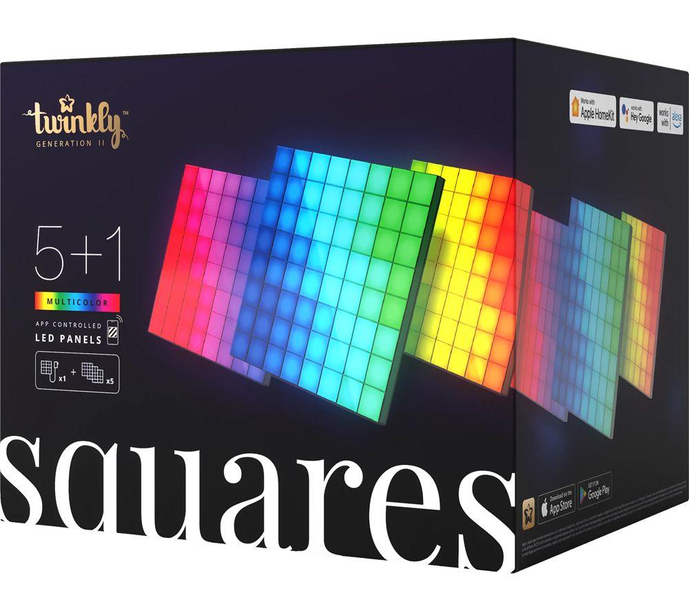 TWINKLY Squares Smart LED Light Panel Starter Kit - 6 Panels