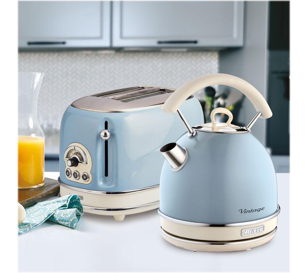 ARIETE Vintage ARPK12 2-Slice Toaster & Traditional Kettle Bundle - Blue image number 4 of 4