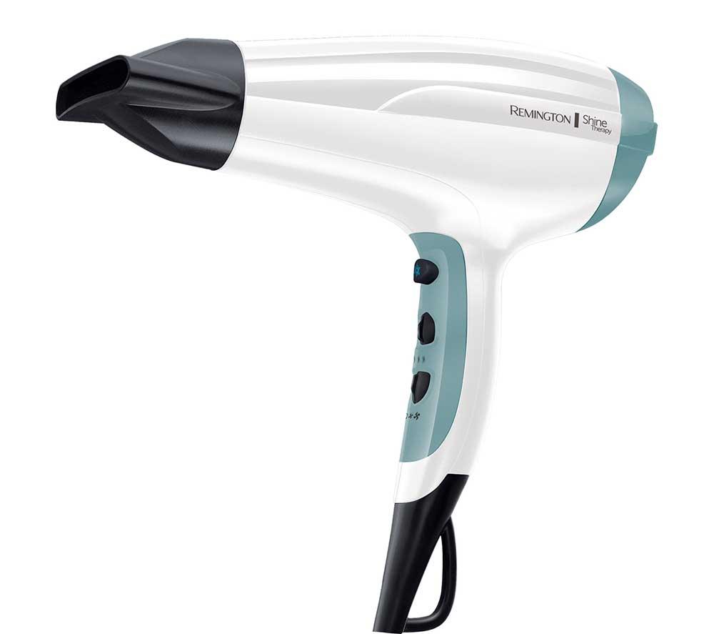 REMINGTON Shine Therapy D5216 Hair Dryer - White & Teal image number 8 of 9