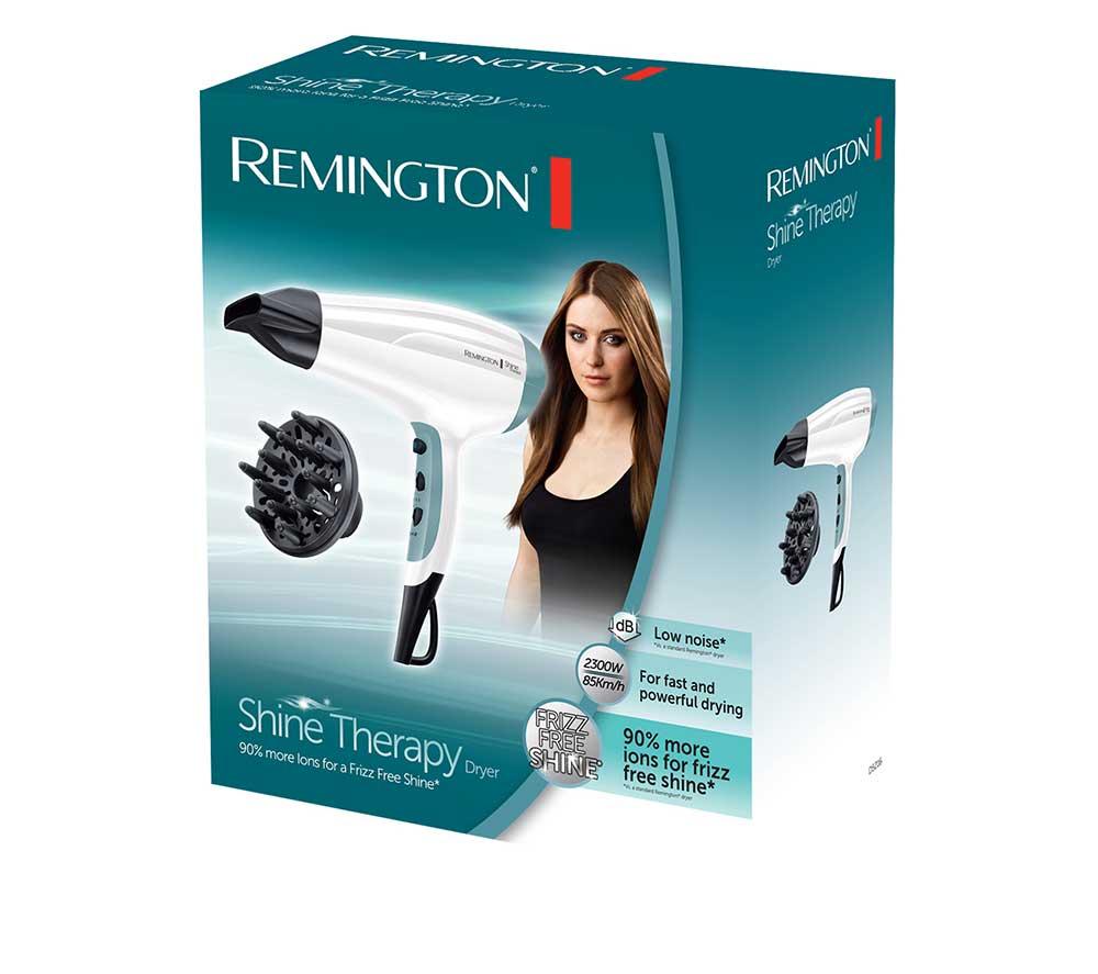 REMINGTON Shine Therapy D5216 Hair Dryer - White & Teal image number 10 of 10