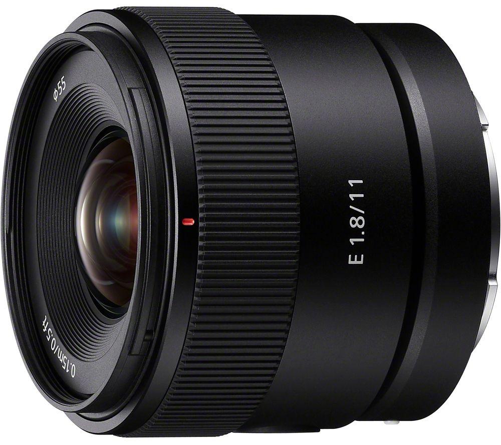 SONY E 11 mm f/1.8 Wide-angle Prime Lens, Black
