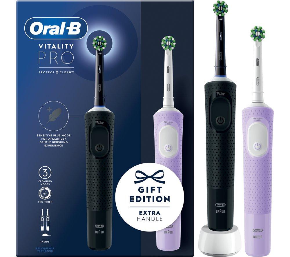 Buy ORAL B Vitality Pro Electric Toothbrush - Black & Purple Duo