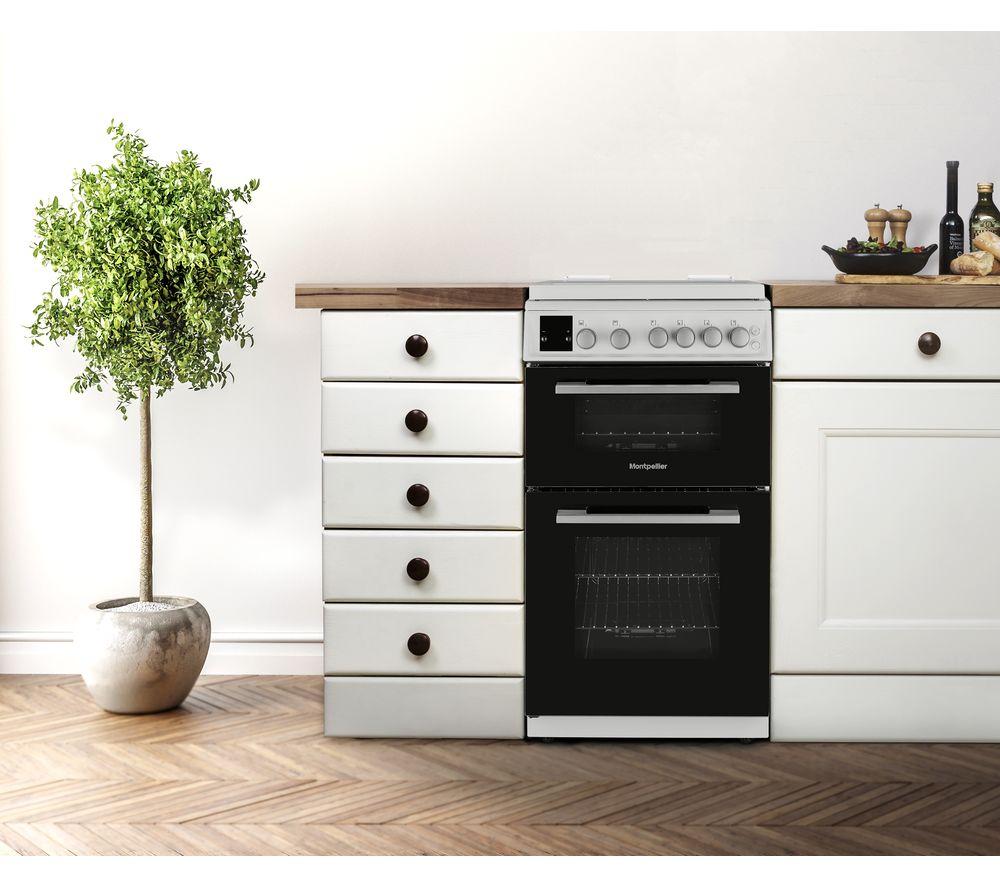 MONTPELLIER MDOG50LW 50 cm Gas Cooker - White & Silver image number 2 of 5