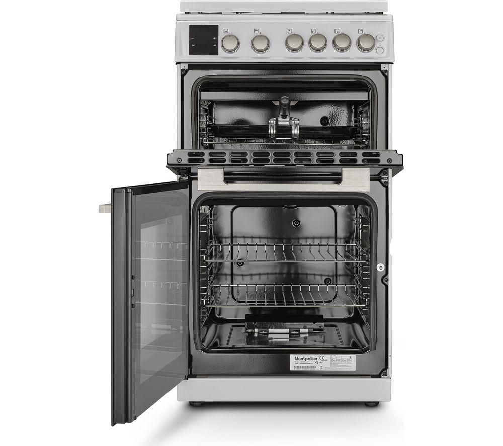 MONTPELLIER MDOG50LW 50 cm Gas Cooker - White & Silver image number 3 of 5