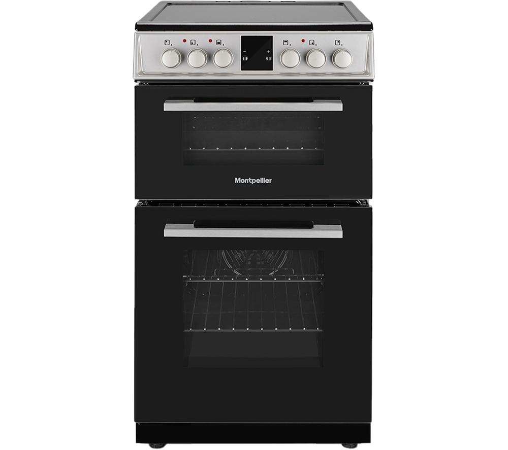 MONTPELLIER MDOC50FS 50 cm Electric Ceramic Cooker - Silver, Black,Silver/Grey