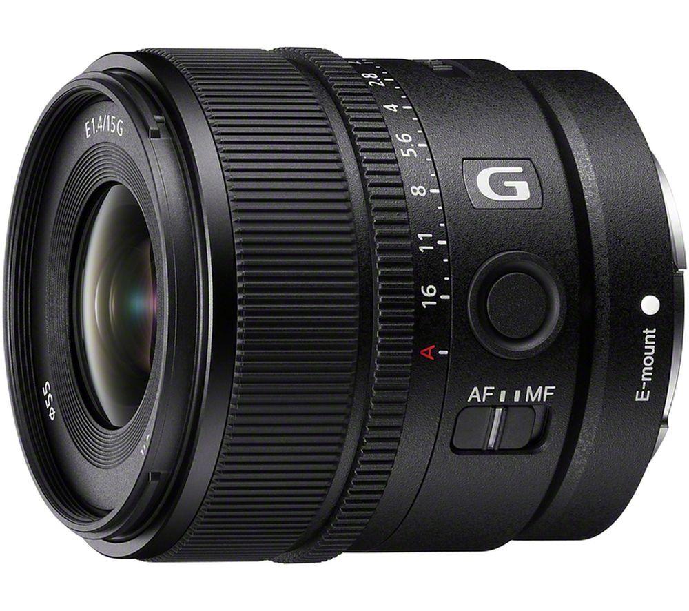 SONY E 15 mm f/1.4 G Wide-angle Prime Lens, Black