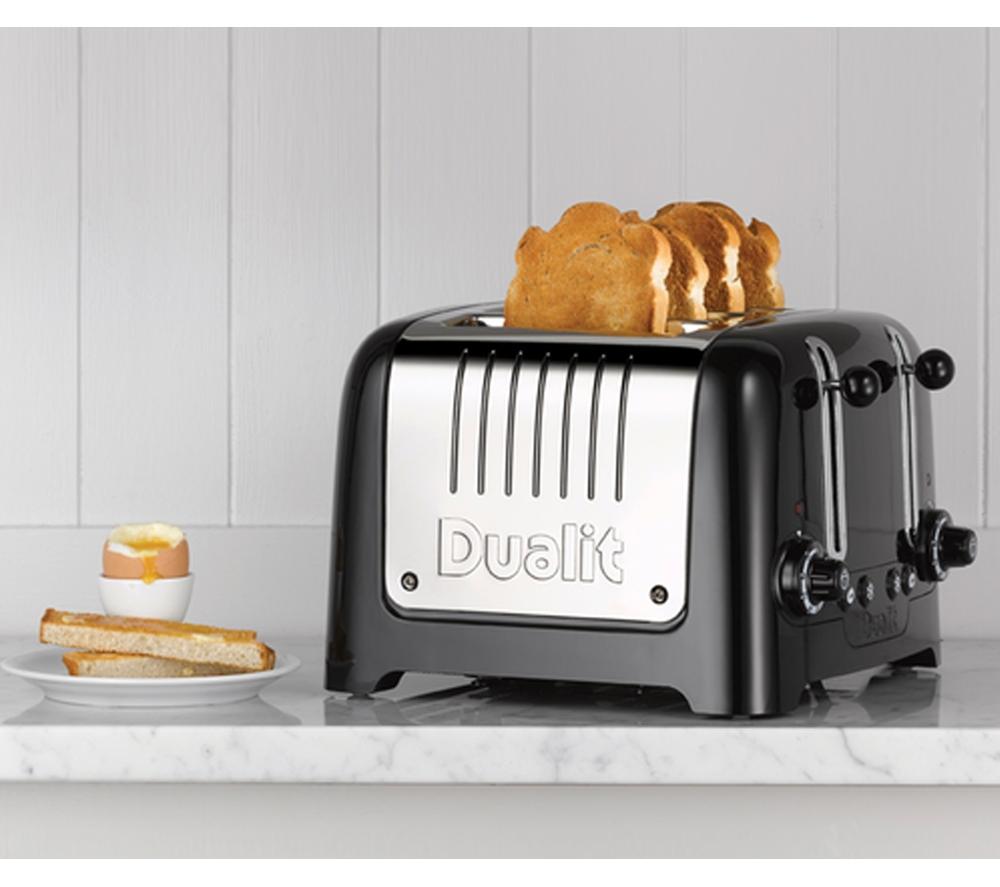 DUALIT Lite 46205 4 Slice Toaster Gloss Black