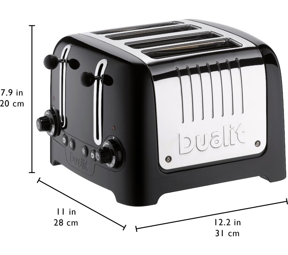 DUALIT Lite 46205 4-Slice Toaster - Gloss Black image number 8 of 8