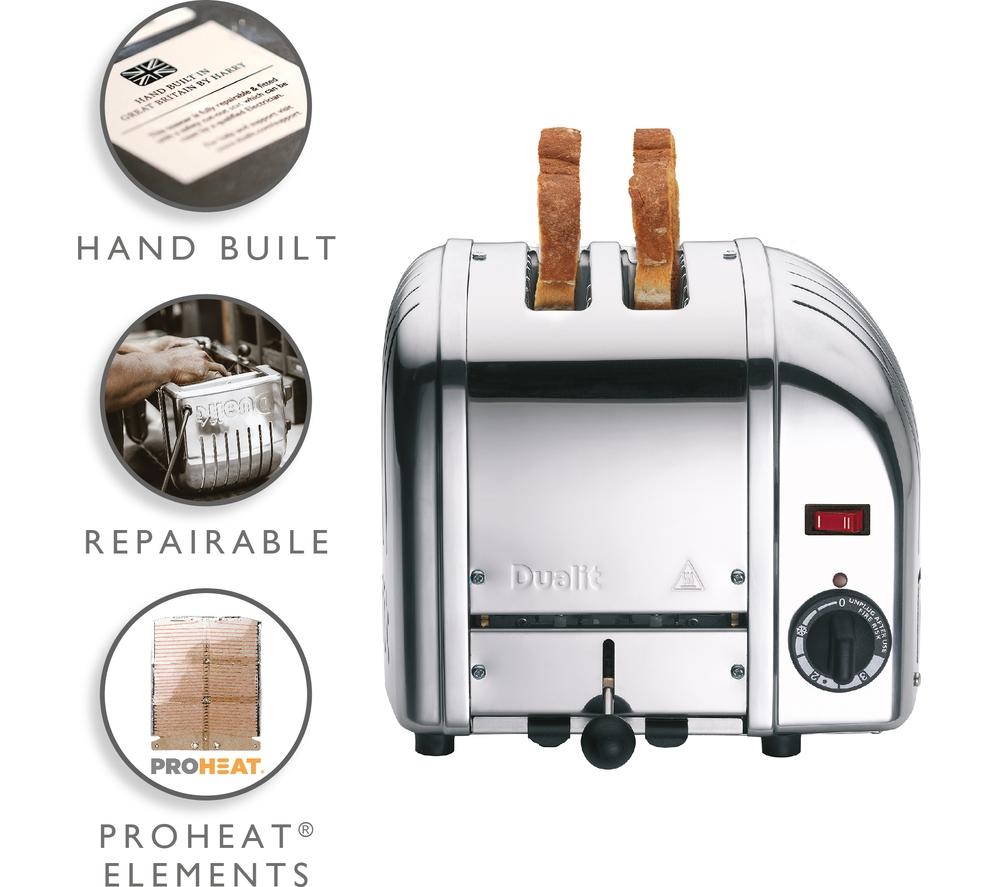 DUALIT Classic 20245 2-Slice Toaster - Silver image number 5 of 8