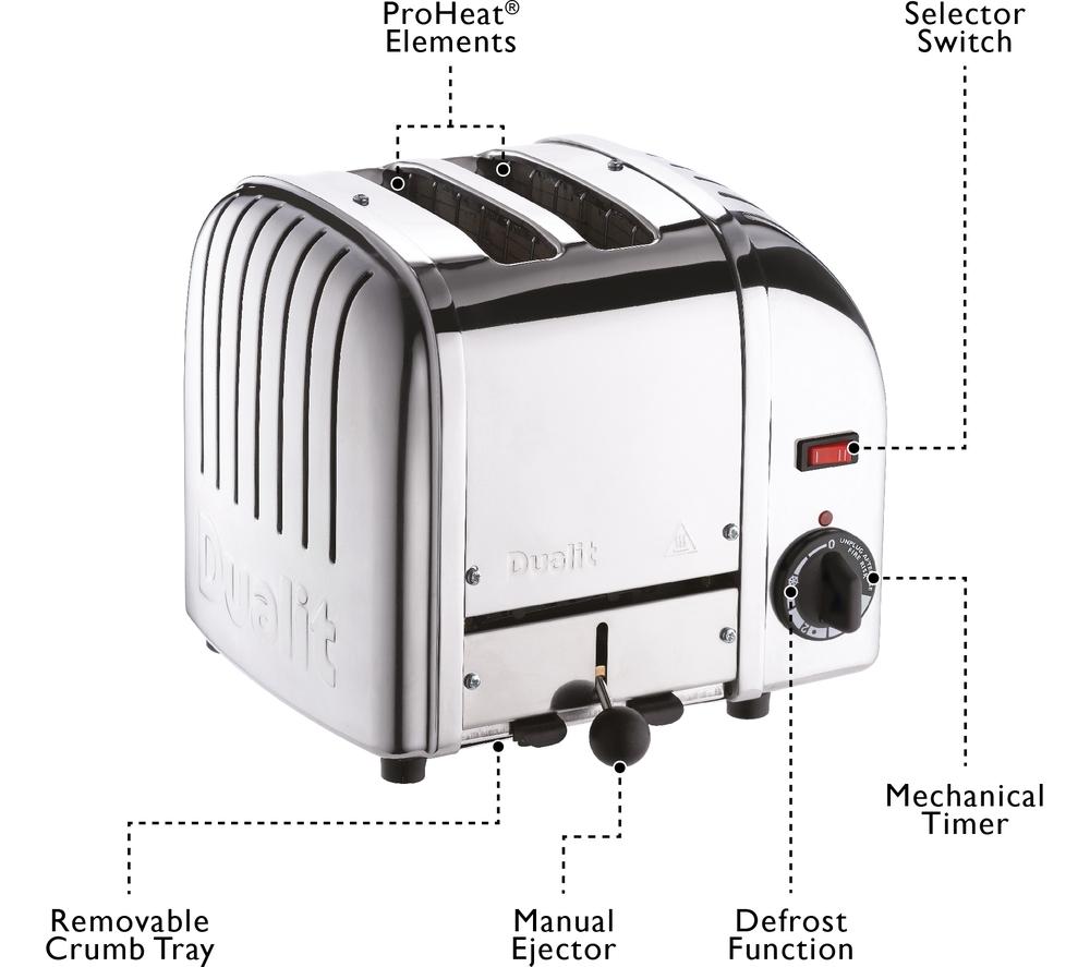 Buy DUALIT Classic 20245 2 Slice Toaster Silver Currys