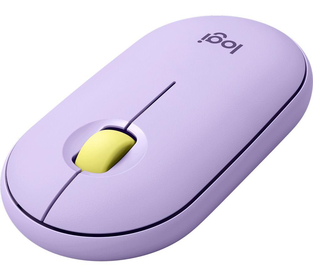 LOGITECH Pebble M350 Wireless Optical Mouse - Lavender, Purple