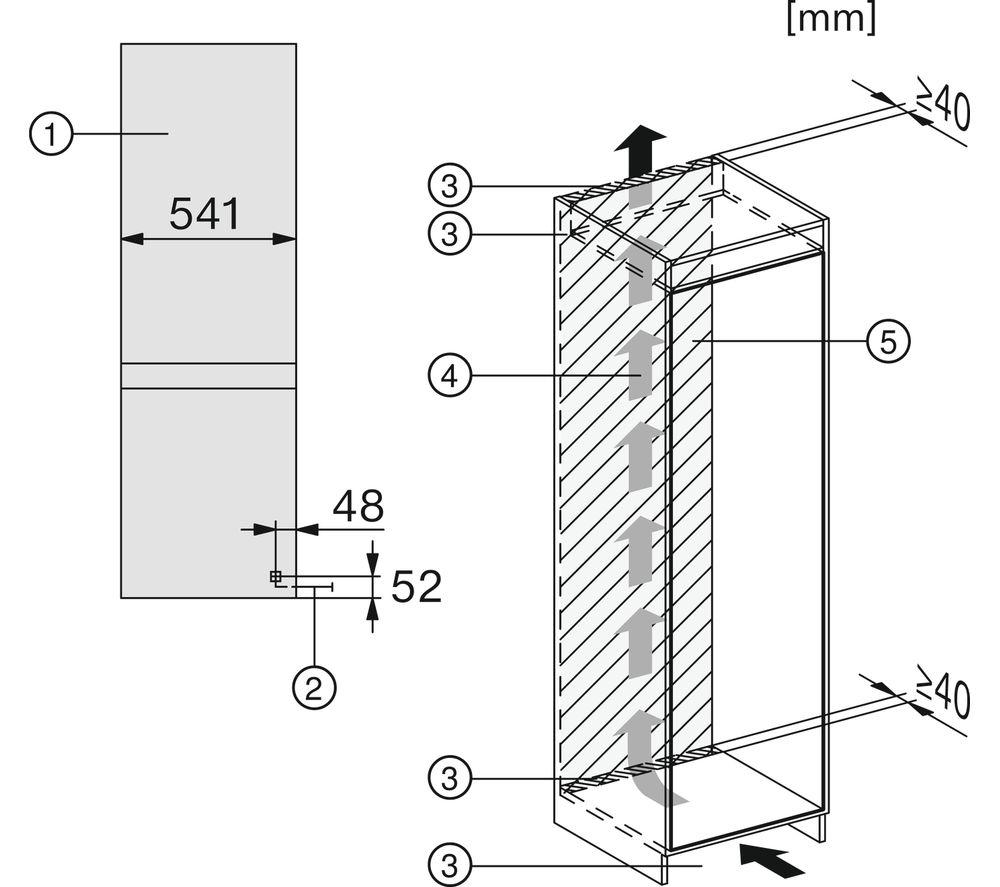 MIELE Active KDN 7724 E Integrated Fridge Freezer - Fixed Hinge image number 5 of 6