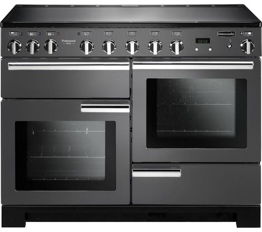 RANGEMASTER Professional Deluxe 110 cm Electric Induction Range Cooker - Slate & Chrome, Stainless S