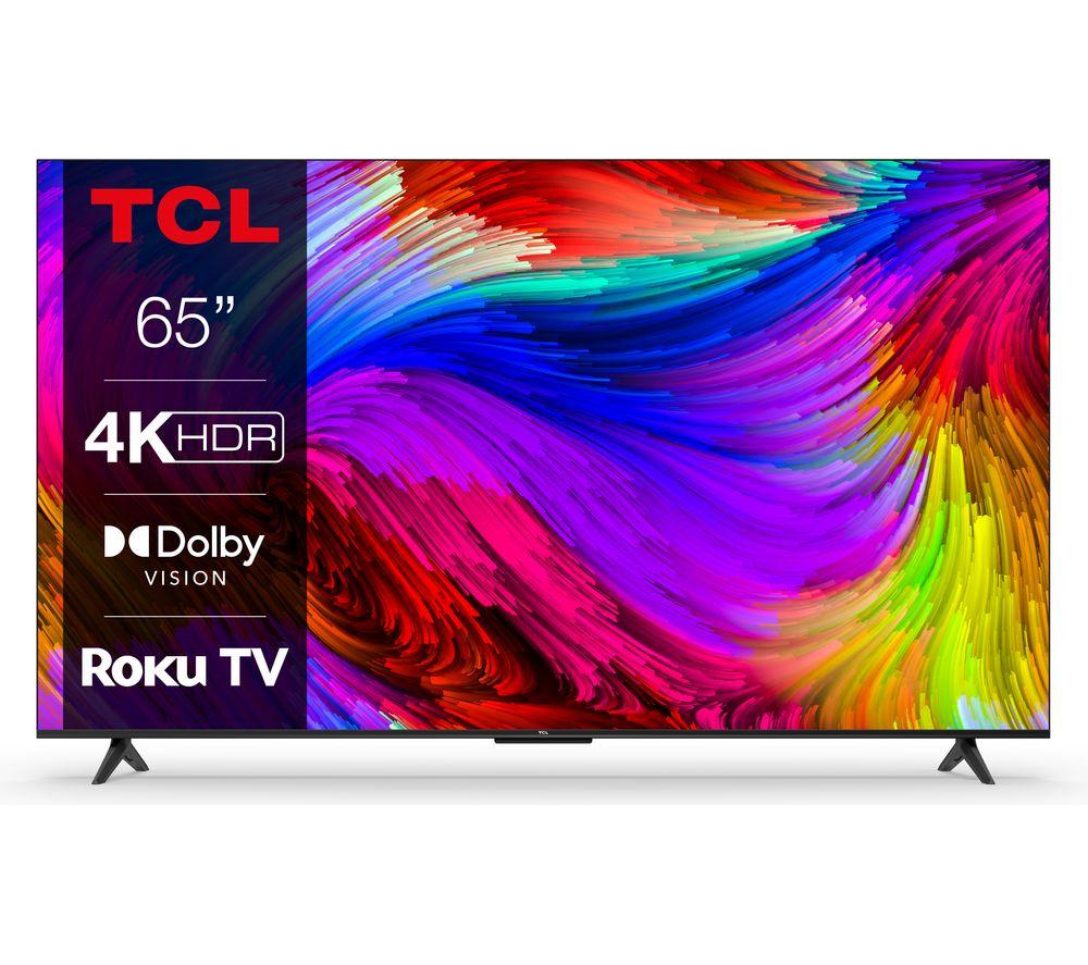 65 TCL 65RP630K Roku TV  Smart 4K Ultra HD HDR LED TV, Black