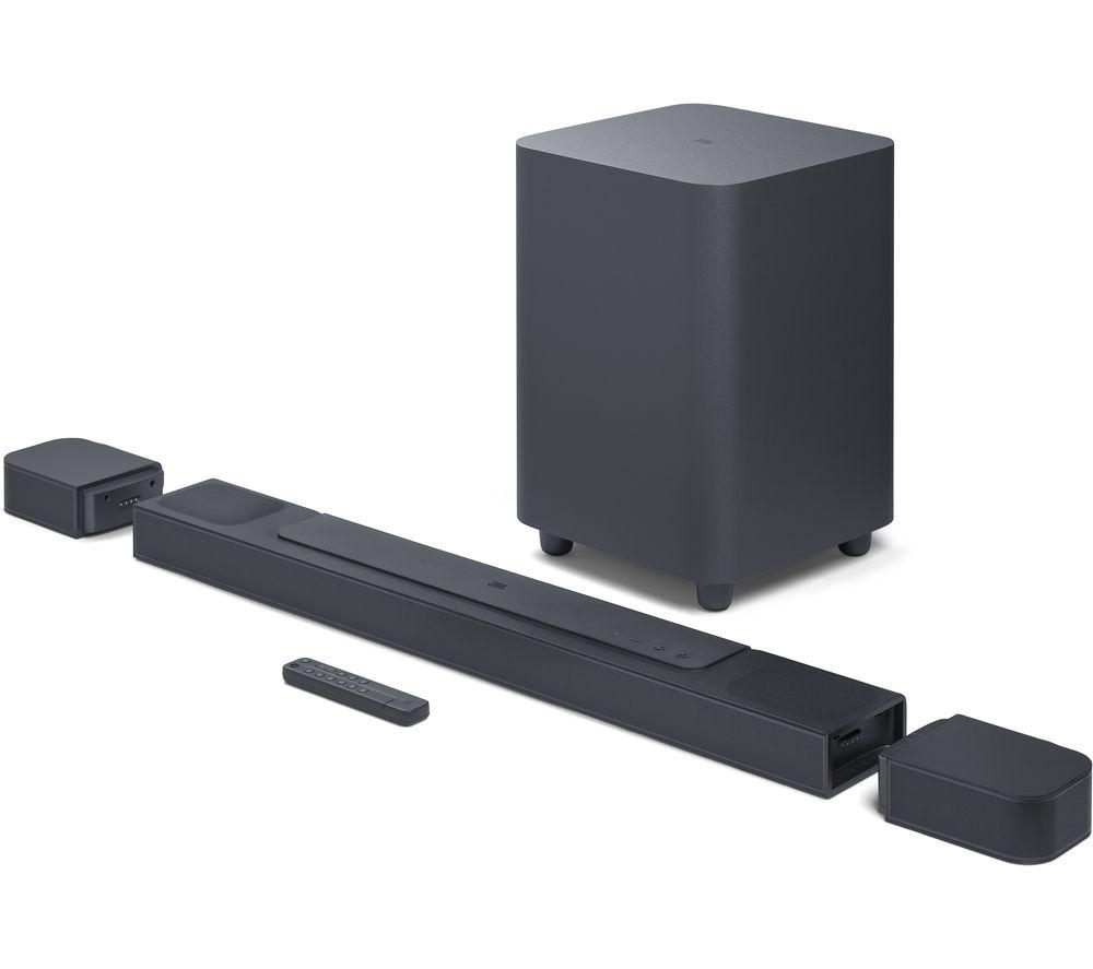 JBL Bar 800, Surround Sound Bar for TV with Wireless Subwoofer and 2 x Detachable Wireless Surround Speakers, 720W Output Power, in Black