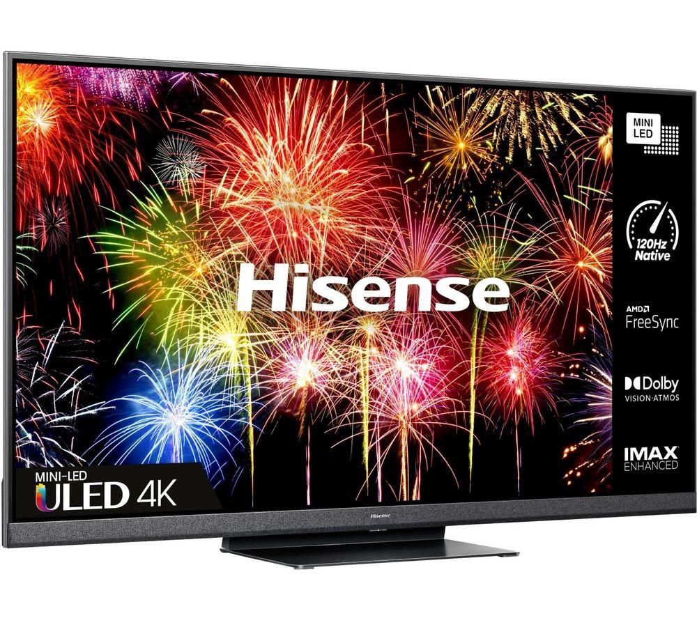 75 HISENSE 75U8HQTUK  4K Ultra HD HDR Mini-LED ULED TV, Black