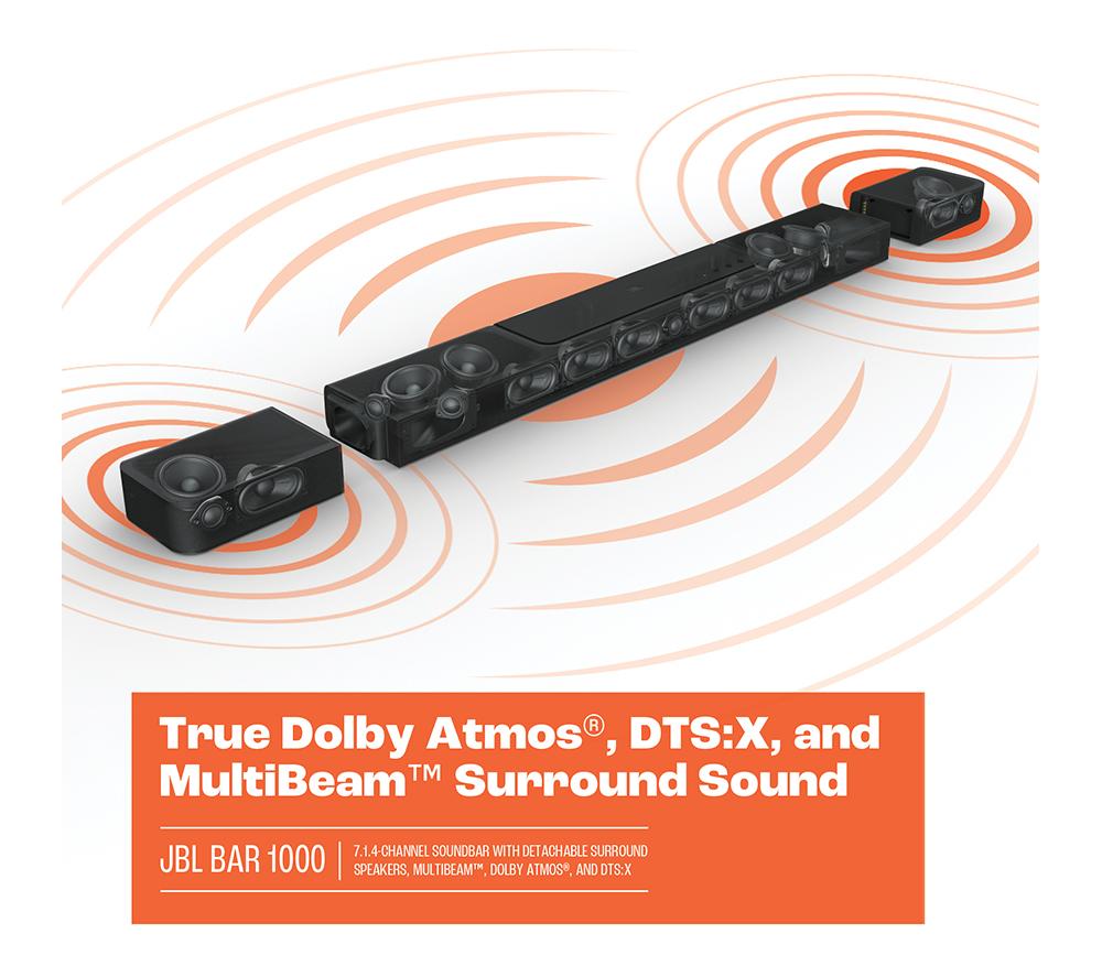 Buy JBL BAR 1000 7.1.4 Wireless Sound Bar with Dolby Atmos | CurrysIE