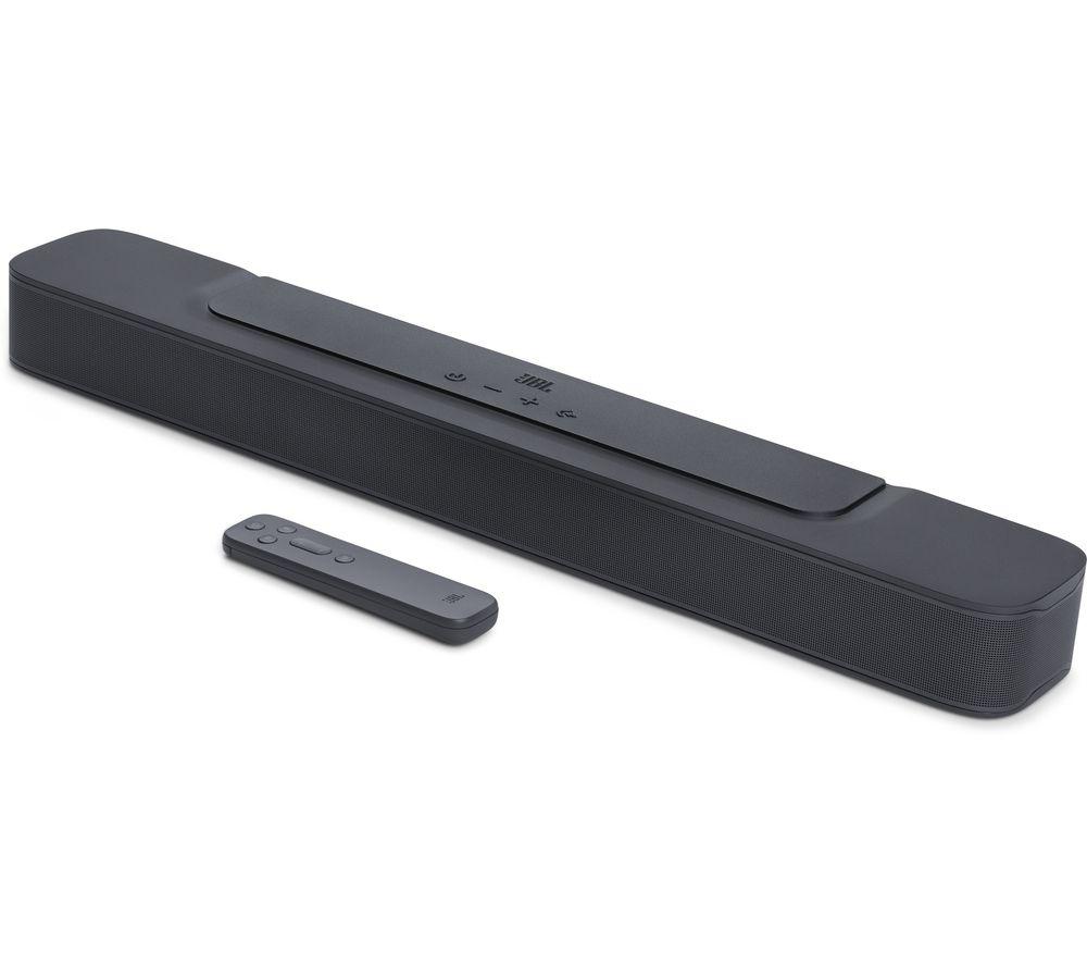 JBL SoundBar 2.0 All In One MK2, Television Speaker for Home Entertainment Sound System, Sleek and Compact Design with JBL Surround Sound, in Black
