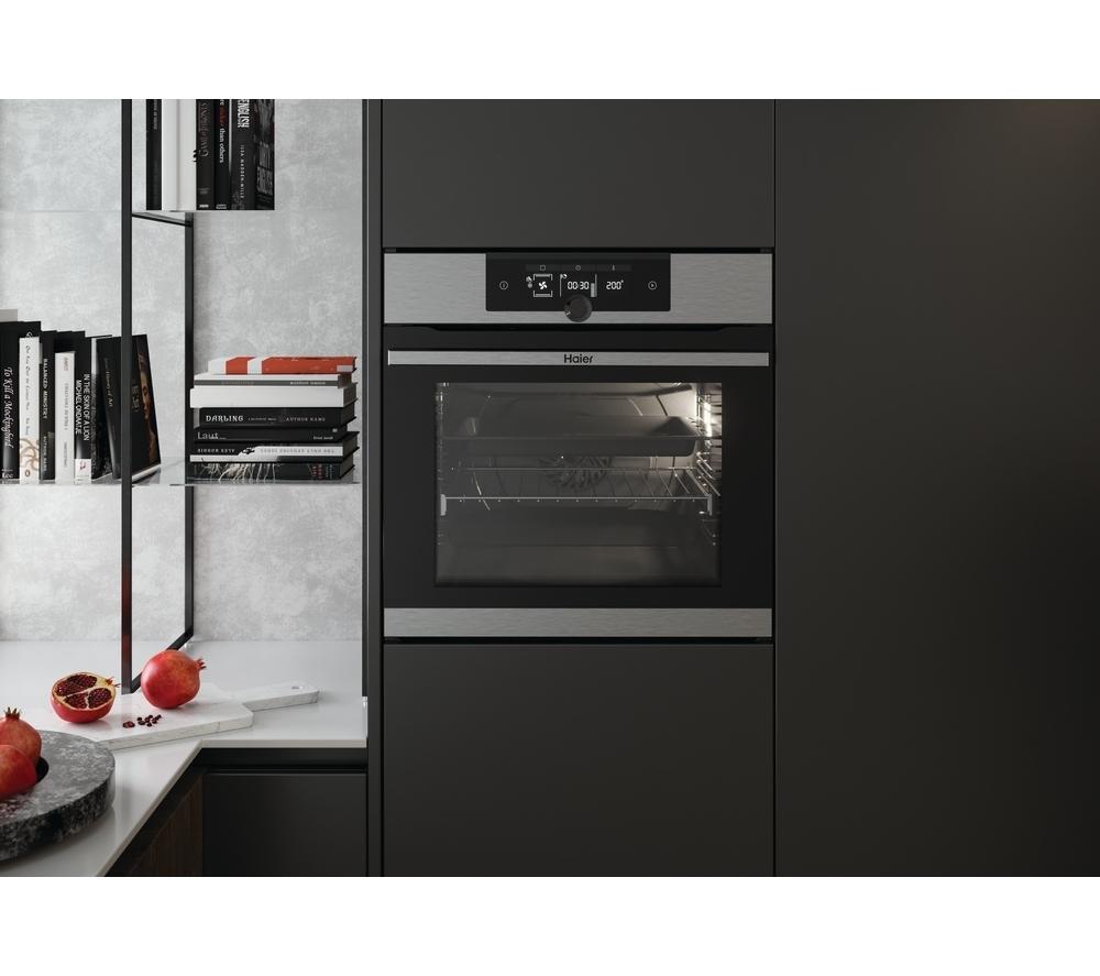 HAIER I-Turn Series 2 HWO60SM2F9XH Electric Pyrolytic Smart Oven - Black & Stainless Steel image number 2 of 16