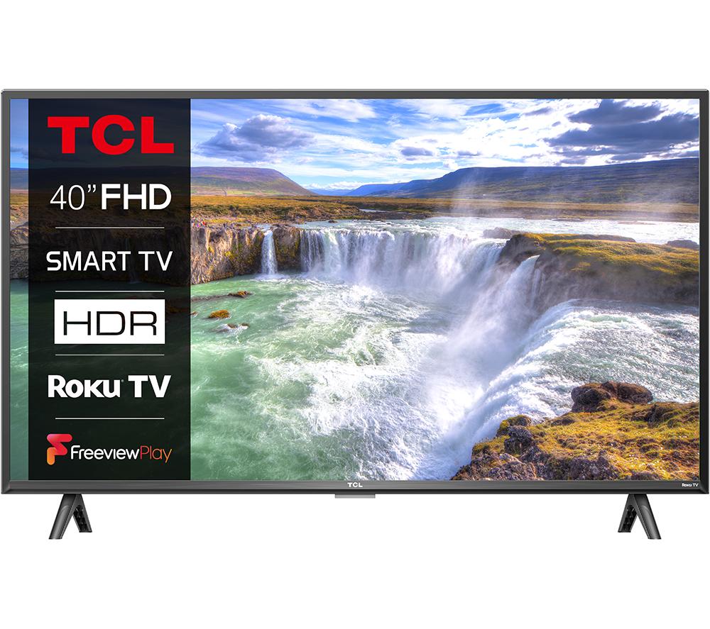40 TCL 40RS530K Roku  Smart Full HD HDR LED TV, Black