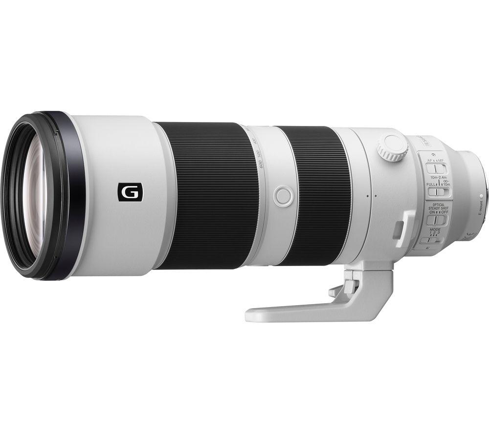 SONY FE 200?600 mm f/5.6?6.3 G OSS Telephoto Zoom Lens, Black,White